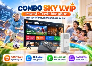 Một gói cước gộp đường truyền tốc độ cao và quyền xem bóng đá cho cả nhà.