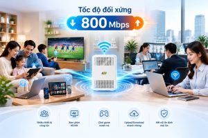 Đường truyền tải lên và tải xuống cân bằng khi nhiều thiết bị chạy cùng lúc