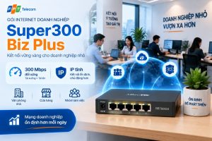 gói internet Super300 Biz Plus cho doanh nghiệp nhỏ
