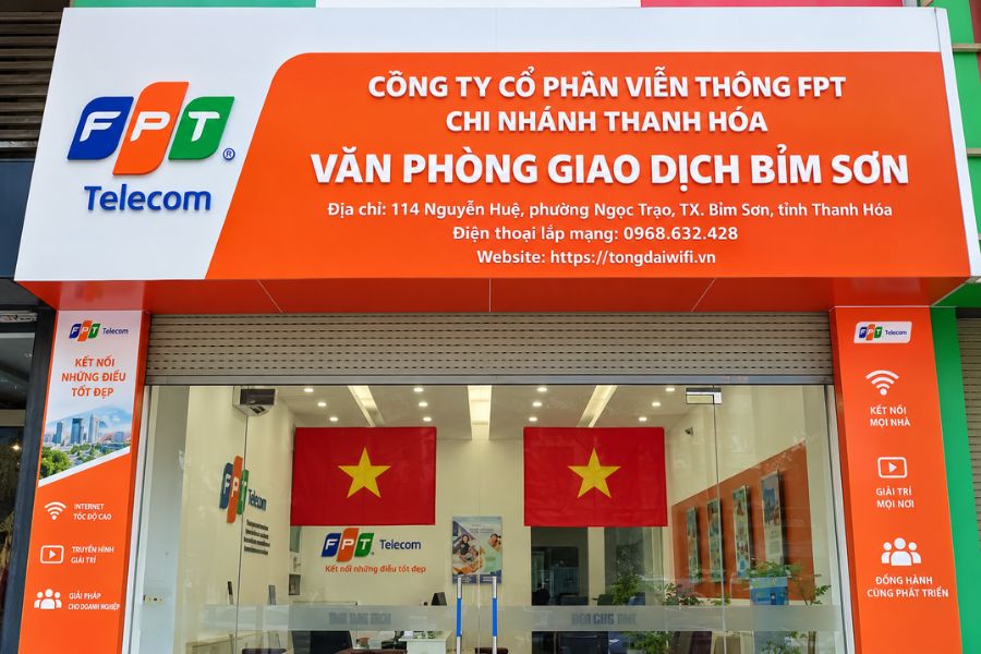 Lắp mạng FPT Bỉm Sơn dễ dàng tại văn phòng giao dịch