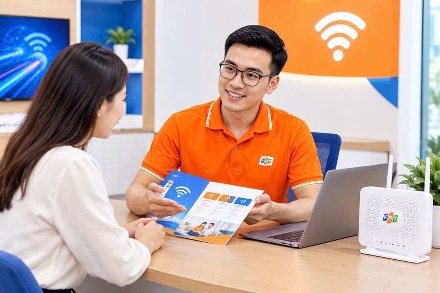 Lắp mạng FPT Cửa Lò có quy trình đăng ký rõ ràng