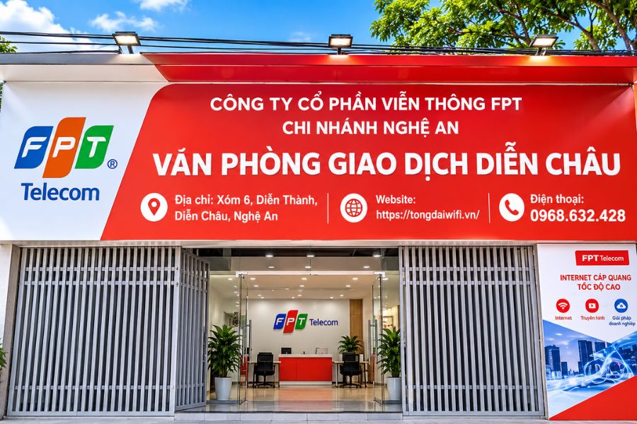 Lắp mạng FPT Diễn Châu tại văn phòng giao dịch địa phương