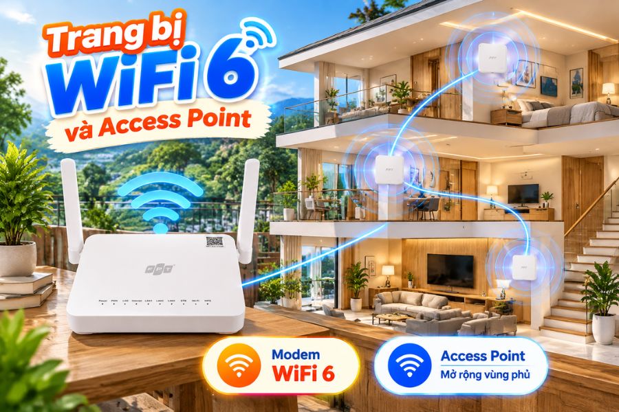 Lắp mạng FPT Đô Lương với WiFi 6 phủ sóng mạnh