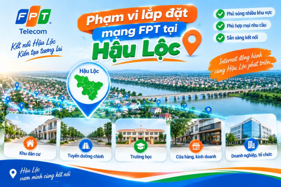 Lắp mạng FPT Hậu Lộc với phạm vi phủ sóng rộng