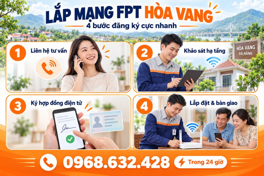 4 bước đăng ký lắp mạng FPT Hòa Vang