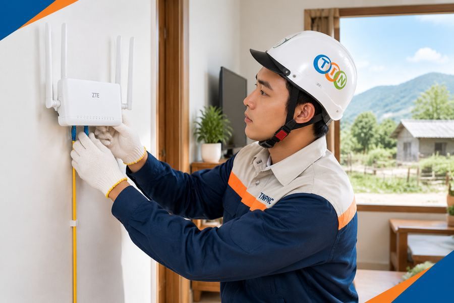 Lắp mạng FPT Nga Sơn với hạ tầng cáp quang, WiFi 6