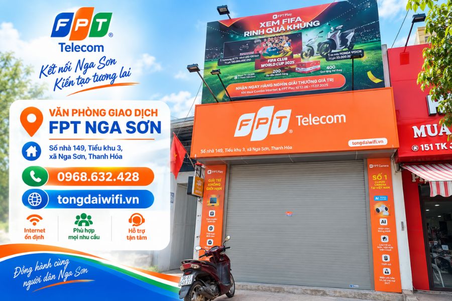 Lắp mạng FPT Nga Sơn được tư vấn tại văn phòng giao dịch địa phương