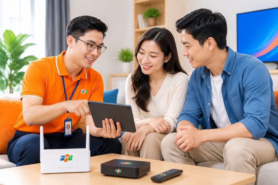 Quy trình lắp mạng FPT Quảng Xương