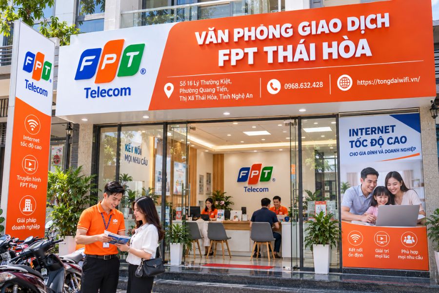 Lắp mạng FPT Hoàng Mai được tư vấn tại điểm giao dịch