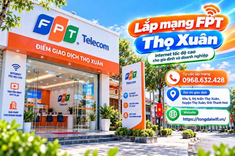 Lắp mạng FPT Thọ Xuân hỗ trợ Internet tốc độ cao cùng thông tin điểm giao dịch và tư vấn đăng ký