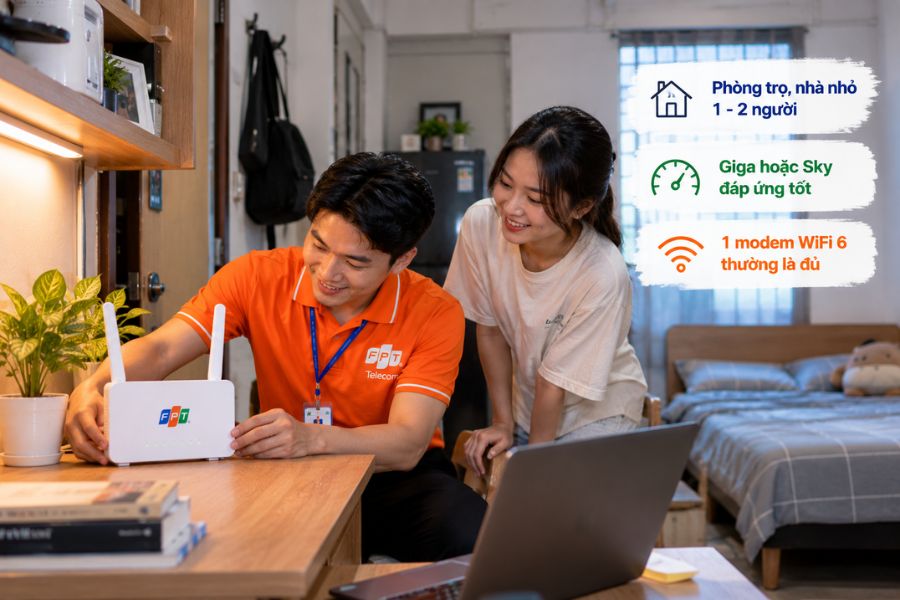 Lắp mạng FPT Vĩnh Lộc nên lựa chọn theo diện tích nhà và nhu cầu sử dụng