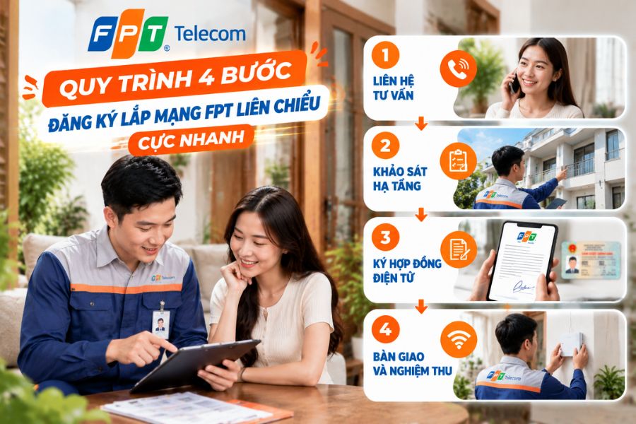 4 bước đăng kí lắp mạng FPT Liên Chiểu