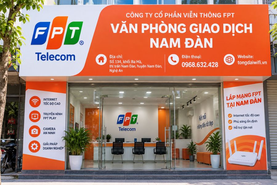Lắp mạng FPT Nam Đàn tại văn phòng giao dịch
