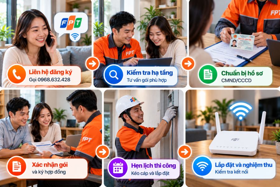 Lắp mạng FPT Nghĩa Đàn với quy trình thuận tiện