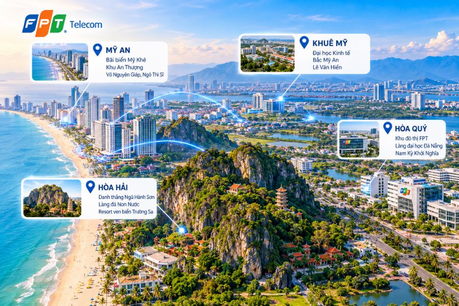 Phạm vi hỗ trợ lắp mạng FPT Ngũ Hành Sơn